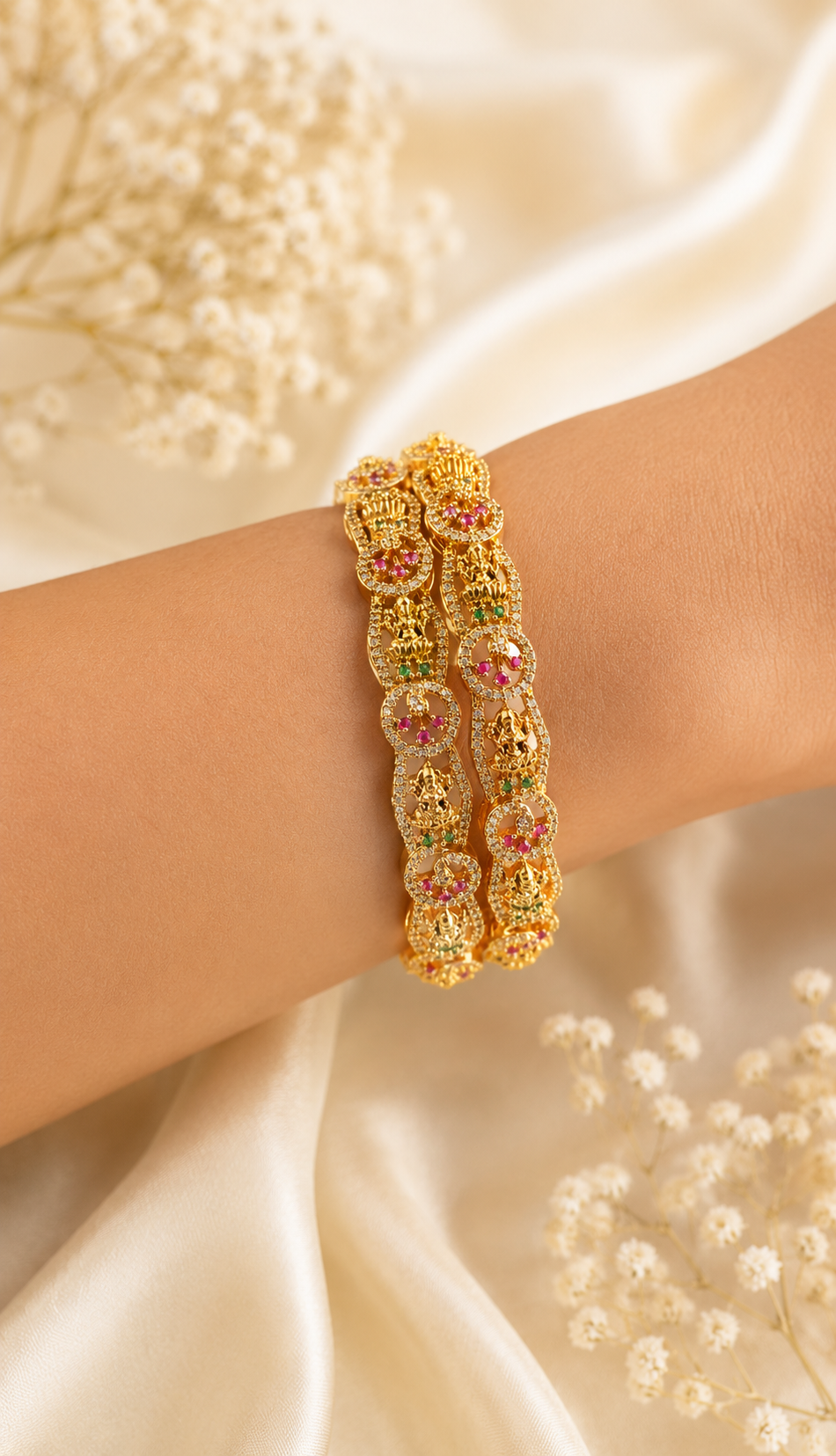Ruby Stone Bangles