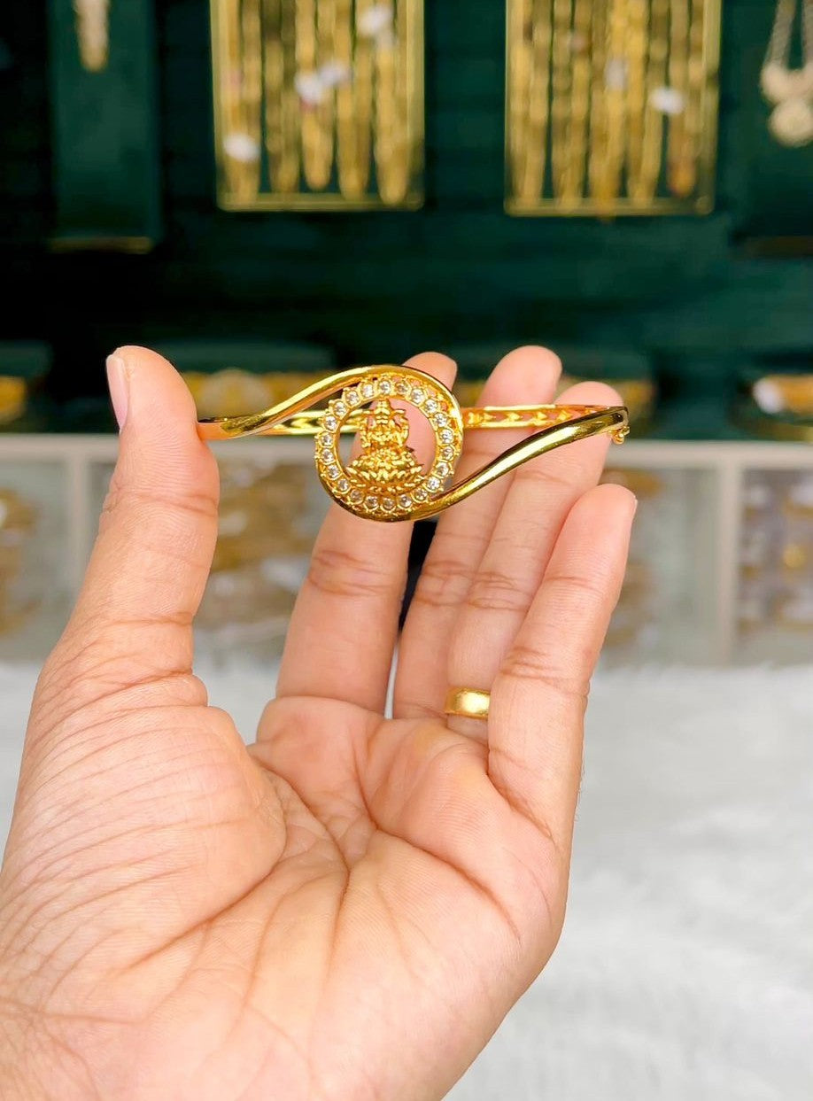 Elegant Lakshmi Gold-Tone Bracelet