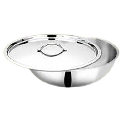 Tri-ply Tasla with SS Lid - 18 cm.  Easy handling and space saving.