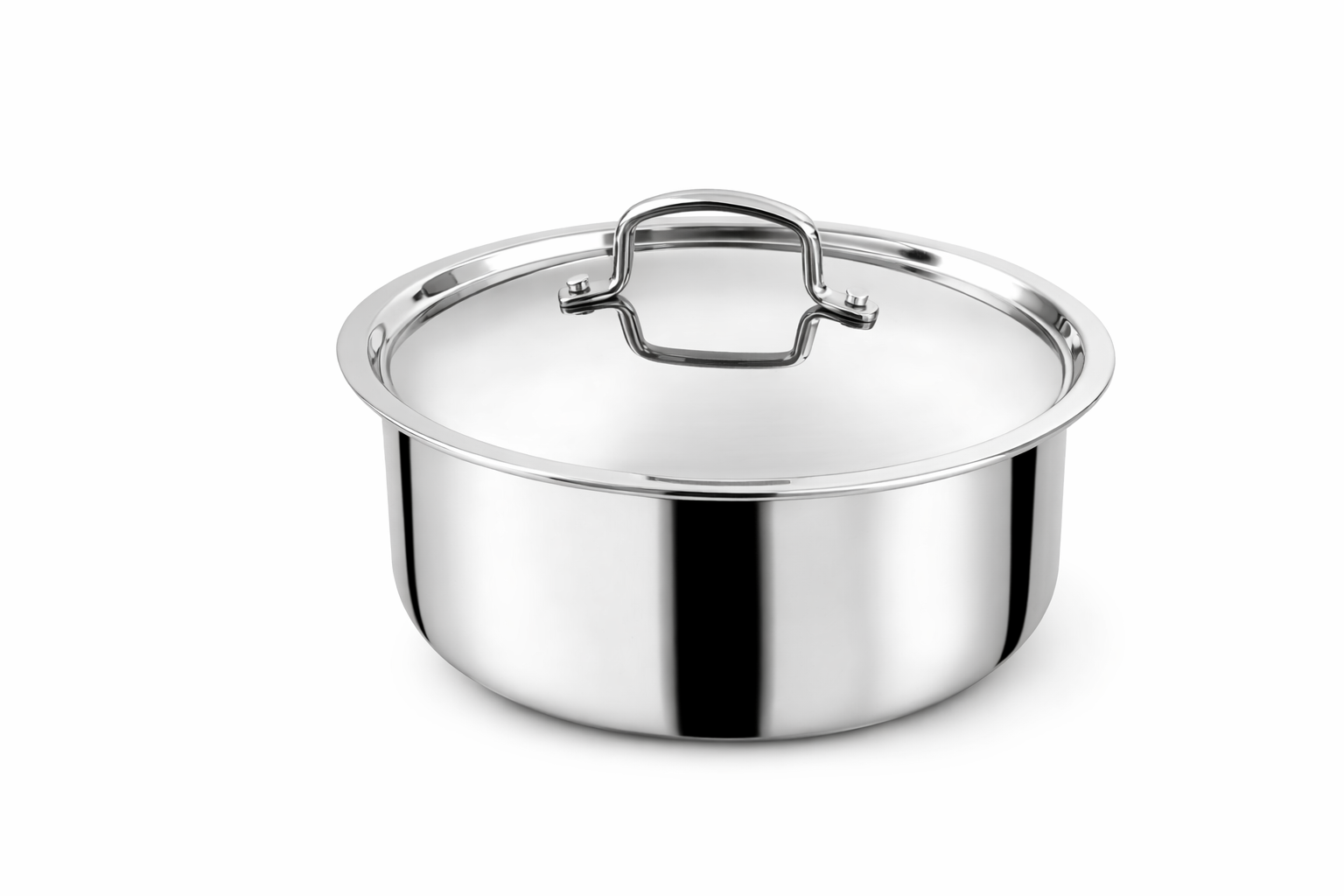 Triply Stainless Steel Tope with SS Lid - 18 cm