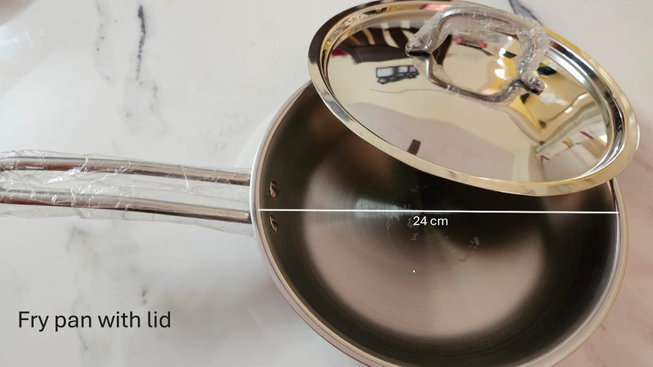 Tri-ply Steel Fry Pan